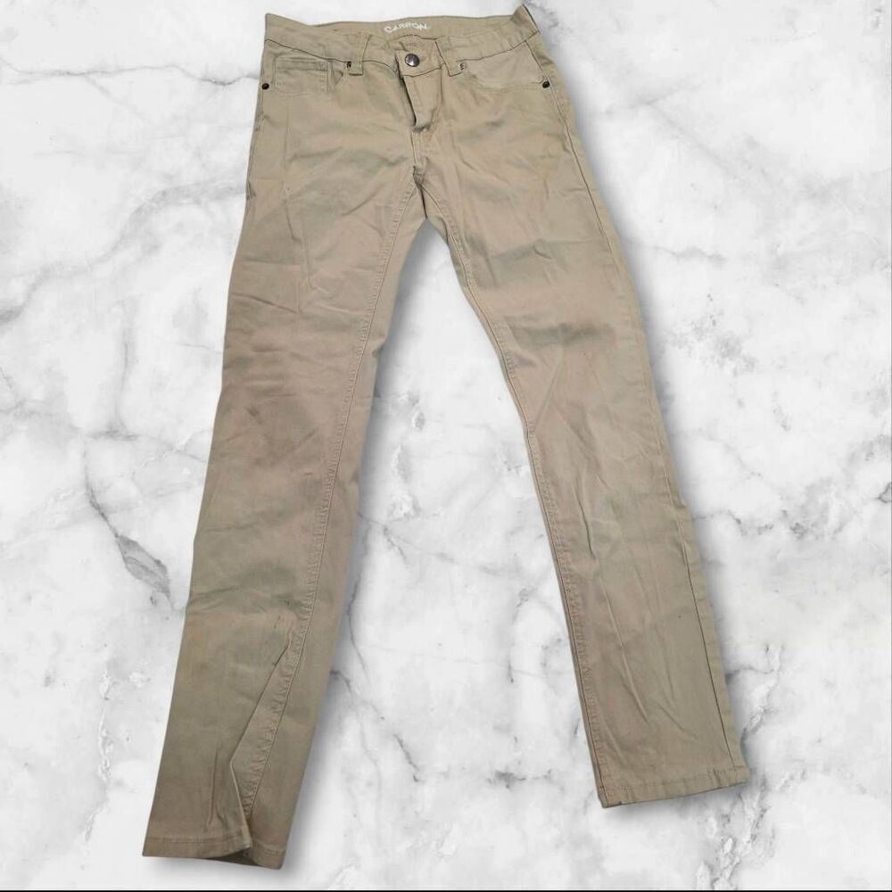 Carbon Skinny Freedom Flex Tan Jeans Size 28